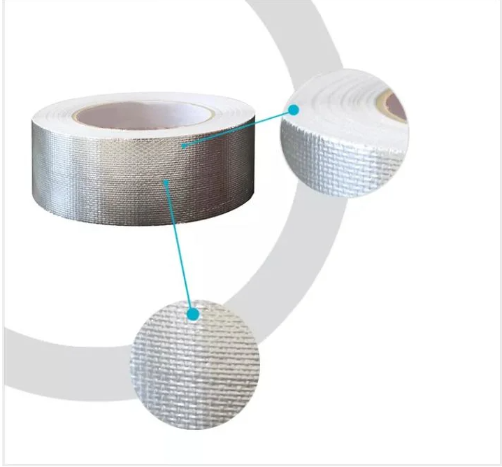 Fiberglass Cloth Compound Aluminum Foil Tape For Splicing Pipe For Shipbuilding Industry